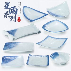 ชุดจานเมลามีนดีไซน์สร้างสรรค์สีน้ำเงินขาว สำหรับงานเลี้ยงในโรงแรม - Product Image 1