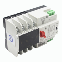 Interrupteur de transfert automatique triphasé 400V NLQ4-125/4P 100A 80A 63A pour rail DIN, certifié CE, usage industriel, pour réseau électrique/générateur