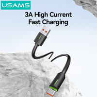 USAMS SJ732 2024 Produk Terbaru Harga Terjangkau Kabel Data Multi Pengisian Daya 1M USB Type-C Bicolor Bahan PVC