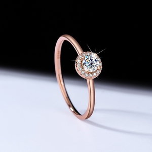 Anello Nuziale Classico e Alla Moda in Argento Sterling 925 con Moissanite Colore D Placcato Oro Rosa dalla Fabbrica di Gioielli MUSHAN - Product Image 5
