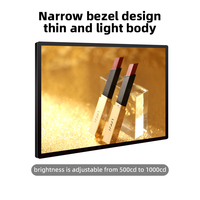 Lecteur publicitaire LCD 4K à bords ultra-fins, écran numérique Android pour menu intérieur, haute luminosité, anti-reflets, centre commercial