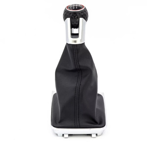 Perilla de cambio automático, cubierta de botas de cuero, perilla de cambio de marchas negra con cubierta antipolvo para VW <span class=keywords><strong>Golf</strong></span> <span class=keywords><strong>7</strong></span> A7 MK7 para GTI GTD - Product Image 4