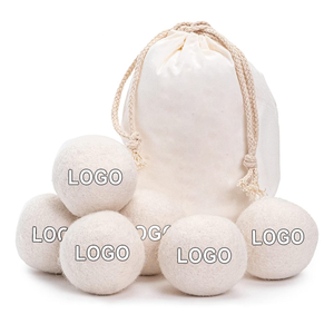 Venta al por mayor bolas de secador de fieltro con impresión de logotipo bolas de lavandería antiestáticas reutilizables 6cm 7cm bolas de secador de lana para el cuidado de la <span class=keywords><strong>ropa</strong></span> - Product Image 1