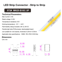 Borne de bande LED à connexion rapide Snap-fit 10MM 3Pin CCT Connecteur LED flexible pour éclairage de bande LED COB 10MM