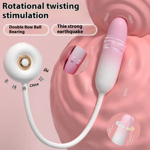 Vibrateur pour femmes à forte vibration, en silicone, étanche, avec boule coulissante et fonction oscillante, rechargeable par USB - Product Image 2