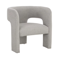 TOSEE Nouveau fauteuil design arqué Coussin en velours teddy de haute qualité Cadre en bois massif Chaise d'appoint