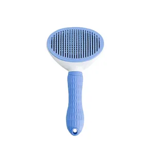 New Pet Groming Tool One-click Pet Remove Shedding Hair Tool Self-cleaning Slicker Pet Comb Cat Brush