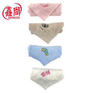 Toalla cuadrada bordada de algodón puro Xinshang para niños, 25x25 cm, suave y absorbente, para jardín de infantes, con logotipo personalizado. - Product Image 5