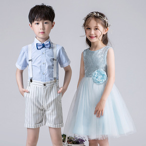 Trajes para Actuaciones de Coro Infantil, Vestidos Azules para Recitación de Poesía en Jardín de Infancia, Primaria y Secundaria, Actuaciones de Danza - Product Image 3
