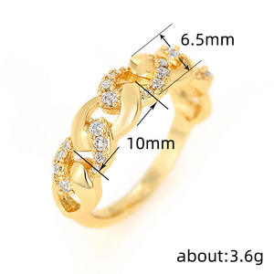 Anillo Q634 de Oro Sólido de 18K con Diamantes Redondos de Corte Brillante y Engaste Pavé, Joyería Fina Unisex para Uso Diario - Product Image 5