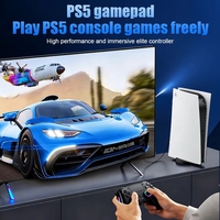 Control Inalámbrico para Juegos Saitake con Joystick, Iluminación RGB y Motor de Vibración, Micrófono Compatible para PS5