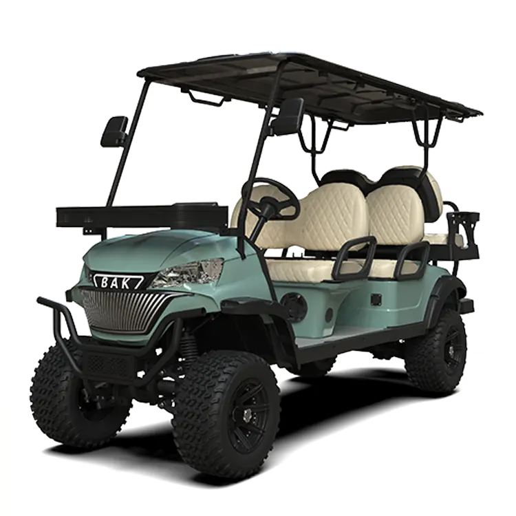 48V Green Dune Buggy 4+2 Seater Electric Golf Cart Off Road Buggy For Sale