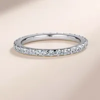 MUSHAN Luxus-Schmuck 925 Sterling Silber Ringband für Damen GRA-Zertifizierter Moissanit Diamant Smaragd D-Farbe Ringe Feiner Schmuck