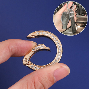Anelli a molla in <span class=keywords><strong>metallo</strong></span> con finitura lucida lucida di alta qualità anello a scatto rotondo cerchi in <span class=keywords><strong>metallo</strong></span> con diamanti Bling all'ingrosso - Product Image 2