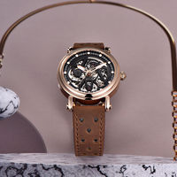 Jam Tangan Pria BENYAR 5202 Otomatis Mekanik Bisnis Mewah Tali Kulit Tahan Air Sport