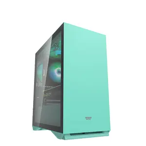 电脑机箱暗攻机RGB风扇钢化玻璃玻璃面板USB 3 Aigo DLM22 PC游戏机箱PC游戏柜