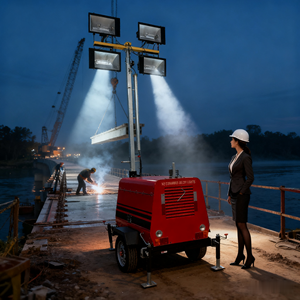 Torre de iluminación de mástil alto de 18m, 20m, 25m, 30m y 35m con sistema inferior de elevación - Product Image 1