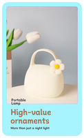 Veilleuse 3D unique à minuterie, design créatif, lampe de table LED mignonne à changement de couleur, veilleuse en silicone pour Maman