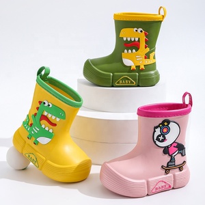 Wholesale Crianças bebês fora anti-derrapante chuva bota com tamanho da criança unisex manter botas de inverno quente com meias palmilha faux fur - Product Image 6