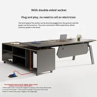 Meubles de bureau modernes, design de bureau en bois, bureau de direction, bureau de direction de luxe