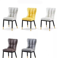 Chaise de salle à manger moderne de style italien avec pieds en fer, vente chaude, garantie 5 ans, style nordique