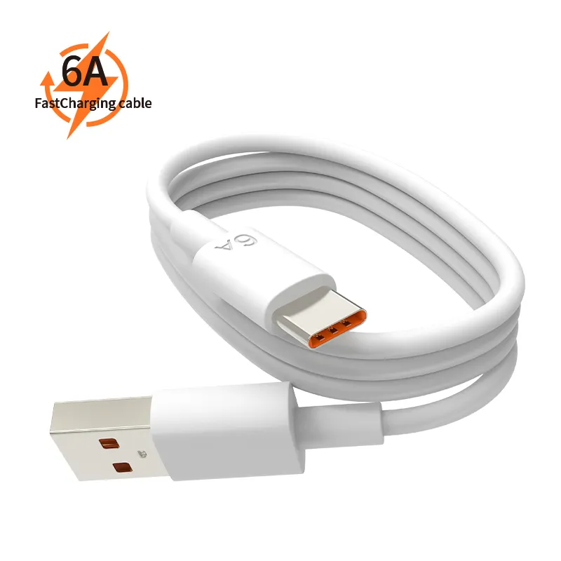 High quality 6A 66w high power Super Fast charging cable usb c type c data cable For Huawei Samsung Xiaomi