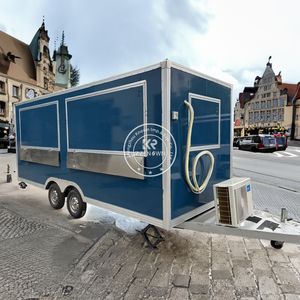 Chariot de nourriture mobile approuvé CE 2025 pour en-cas, chariot de nourriture pour hamburgers, pizzas, camion de nourriture pour glaces avec équipement - Product Image 6