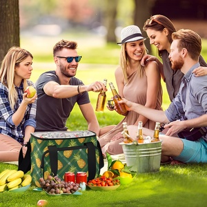 Funny Pineapple Design Customs Cooler Bag Lunch Tote Bag with Shoulder Strap for Adult Kid Cooling Bag for Food - Product Image 6