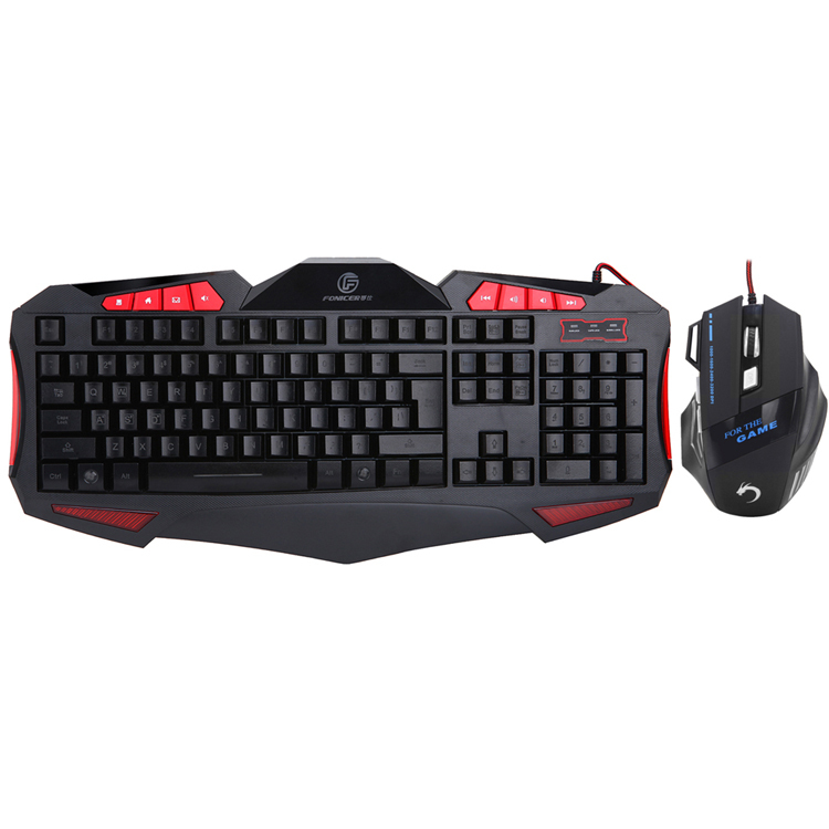 Rétro-éclairage LED usb filaire clavier de jeu et souris