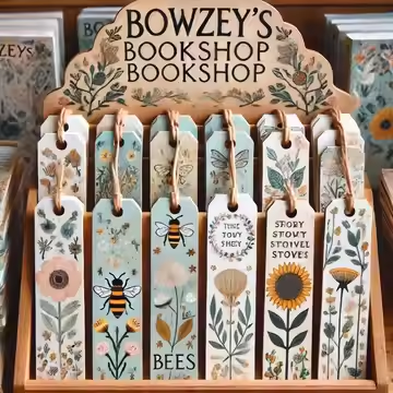 Apache Customized Wooden Sticker Display Stand Post Card Rotating Book Display Racks for Retail Shop Souvenir Badge Book Shop — view 5