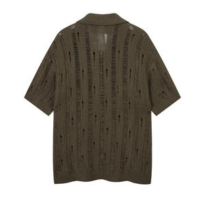 BINBEIER Fornitore di Tendenza: Maglione in Maglia a Uncinetto con Cerniera, Polo a Maniche Corte per Uomo e Donna, <span class=keywords><strong>Abbigliamento</strong></span> Giovanile - Product Image 3