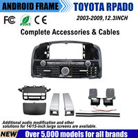Kit de remplacement de cadre d'autoradio pour tableau de bord Toyota Prado 2003-2009, écran 12,3 pouces, économique