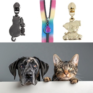 ตัวดึงซิปโลหะแบบกำหนดเอง Nolvo World รูปแมว รูปสุนัข รูปกระต่าย รูปสัตว์เลี้ยงขนาดเล็ก สำหรับกระเป๋าถือ ตัวเลื่อนซิปแบบล็อค - Product Image 3