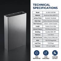 Boîtier en aluminium brossé personnalisable pour l'électronique industrielle, amplificateur, alimentation, onduleur, unité de contrôle