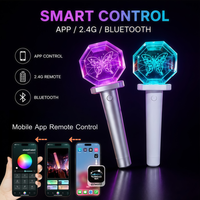 Barra Luminosa LED Octogonal de Plástico Recargable con Control Remoto de 2.4G |   Sincronización DMX para Control de Multitudes |   Escenario Portátil para Conciertos Kpop