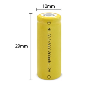 NiCd pin 1.2V 2/3 AAA 300mAh có thể sạc lại di động nút Top nạp AAA pin NiCd Nickel Cadmium - Product Image 2