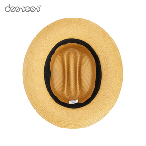 Sombreros <span class=keywords><strong>de</strong></span> playa <span class=keywords><strong>de</strong></span> <span class=keywords><strong>paja</strong></span> fuertes personalizados hechos a mano Havanna Strohhut Trilby Schmaler Krempe <span class=keywords><strong>sombrero</strong></span> <span class=keywords><strong>de</strong></span> <span class=keywords><strong>Toquilla</strong></span> <span class=keywords><strong>de</strong></span> <span class=keywords><strong>paja</strong></span> Sommerhut estilo chino - Product Image 3