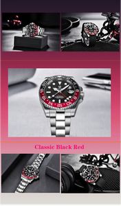 Relojes Mecánicos para Hombre, Marca de Primera Calidad, Cristal de Zafiro, Relojes GMT, 100M Resistentes al Agua, Reloj Automático para Hombre, PAGANI DESIGN 1662 - Product Image 4