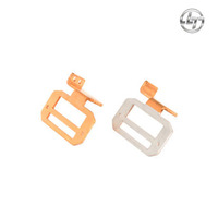 Pièces de quincaillerie pour meubles en cuivre plaqué, découpées sur mesure avec précision, petites pièces perforées de haute précision
