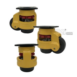 Roulette industrielle pivotante de 2 pouces roulette de mise à niveau rétractable pour travaux lourds GD40F60F GD80F GD100F Roulettes réglables en <span class=keywords><strong>nylon</strong></span> - Product Image 2