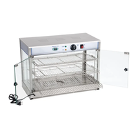Grande vitrine chauffante électrique en acier inoxydable à 3 niveaux, certifiée CE, pour pizzas, poulet frit et autres plats chauds