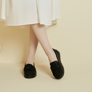 Nouvelles Chaussures d'été en Cuir Véritable pour Femme, Polyvalentes, Décontractées, à Nœud Papillon, Confortables, à Semelle Souple, Type Mocassins pour Maman - Product Image 4