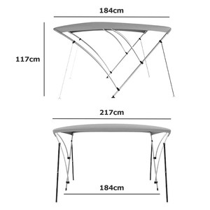 STARRYHEART Tube incurvé en aluminium à 3 arcs Bimini Top Auvent de bateau pour bateau - Product Image 3