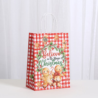 Sac cadeau en cellophane pour homme en pain d'épices de Noël - Sac d'emballage souvenir pour fête et célébration