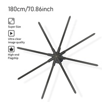 Nouveau Holofan 150cm 180cm 200cm, écran holographique 3D géant à LED avec support et housse de protection en option, ventilateur holographique