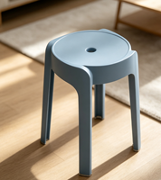 Tabourets empilables modernes en plastique épaissi pour la maison et le bureau, bancs confortables, chaises durables pour le salon, la chambre et l'hôtel, chaise de loisirs