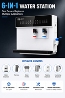 Système d'osmose inverse autonettoyant avec UV, purificateur d'eau électrique sans réservoir, chaud et froid, filtration 0,0001 µm pour usage hôtelier