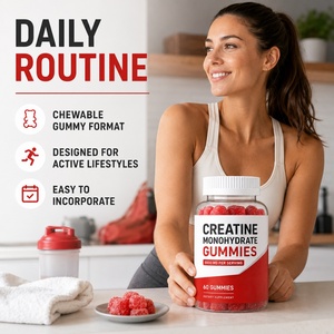 Bonbons gélifiés à la créatine de qualité supérieure, riches en créatine monohydrate, L-taurine et supplément de vitamine B12 pour l'apport nutritionnel quotidien des adultes - Product Image 3