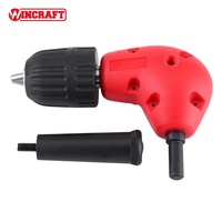 Adaptador de ángulo recto para taladro eléctrico, accesorio de extensión de cabezal, mandril de tres mordazas, ángulo de 90 grados