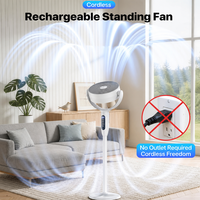 Ventilateur sur pied avec télécommande, oscillant, hauteur réglable, affichage numérique, en plastique, économe en énergie, pour l'extérieur et la maison